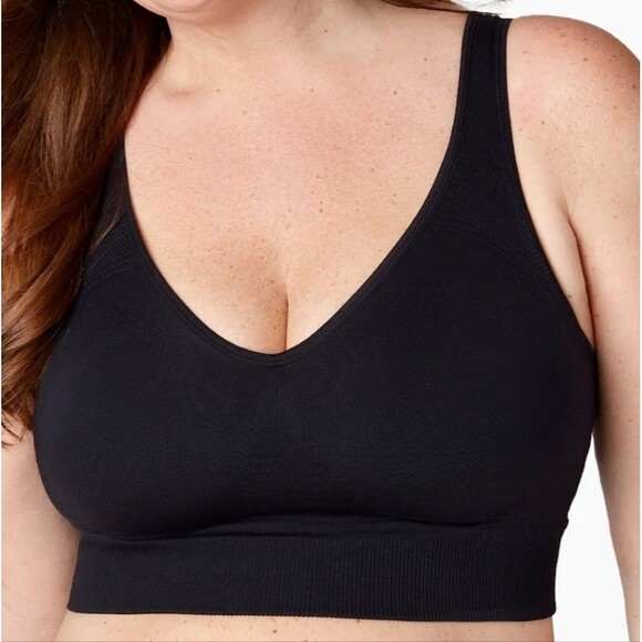 Braeez Full Support Bra Seamless Black Bralette Size 2XL (40D, 42A, 42B) - Picture 1 of 8
